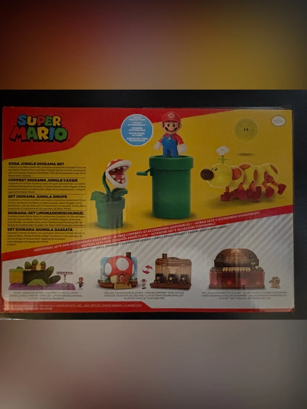 Nintendo Super Mario Playset with Red, Blue, Green, Yellow Accents